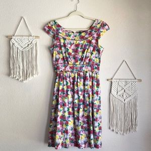 ModCloth Emily and Fin Floral Cotton Dress Medium